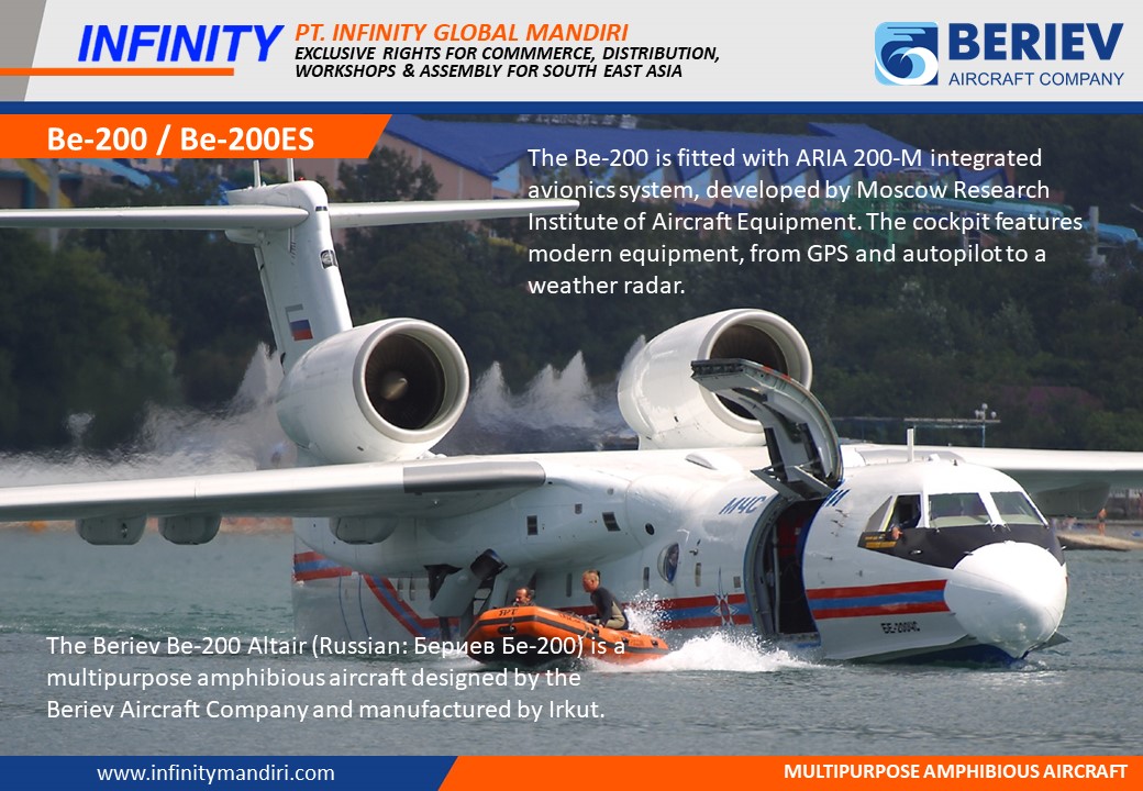 Beriev Be-200 Altair is a multipurpose amphibious aircraft